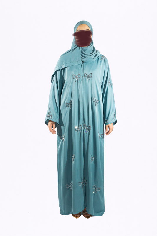 Abaya Areej Bleu Canard