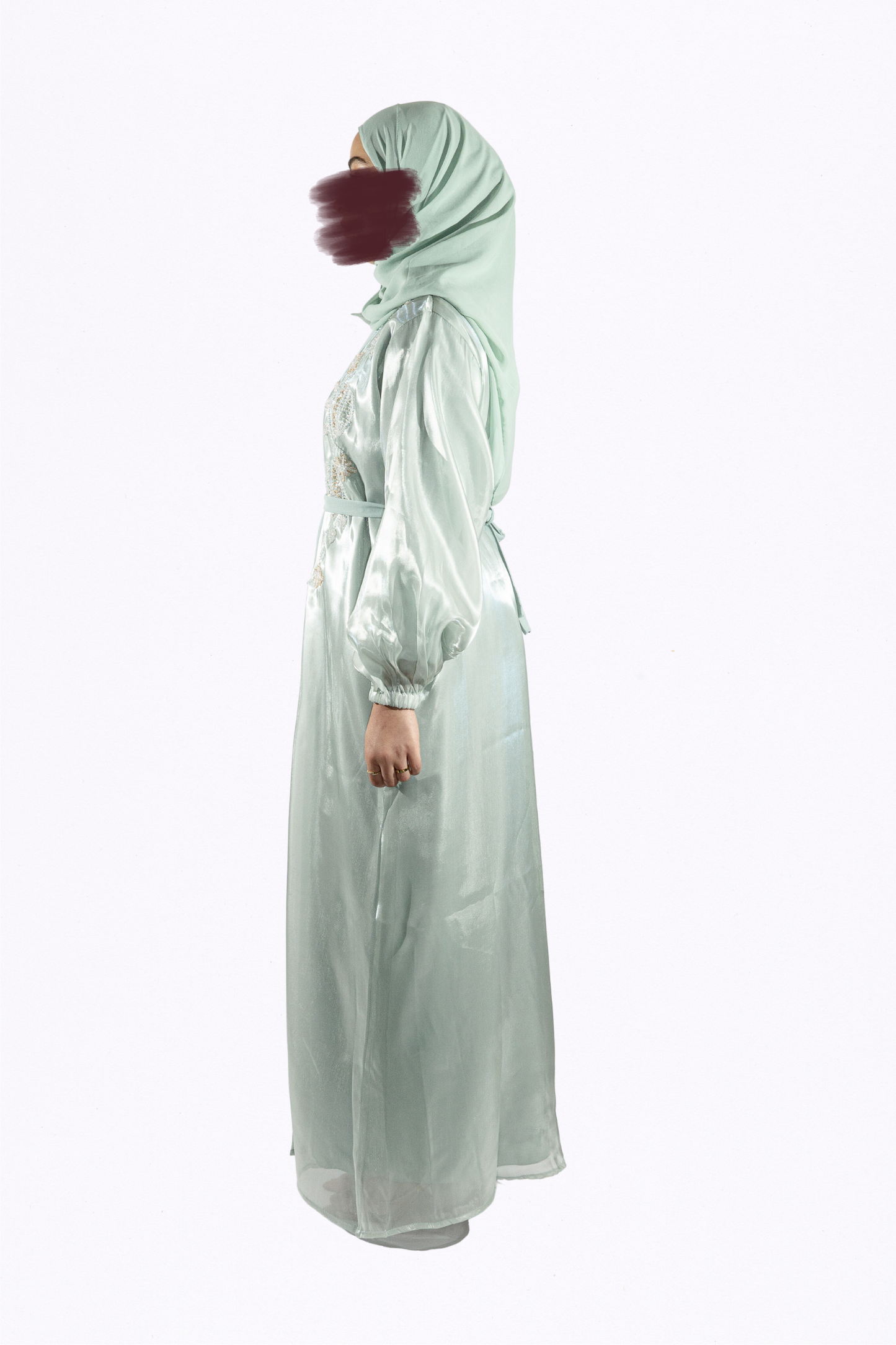 Abaya Ameera vert d'eau