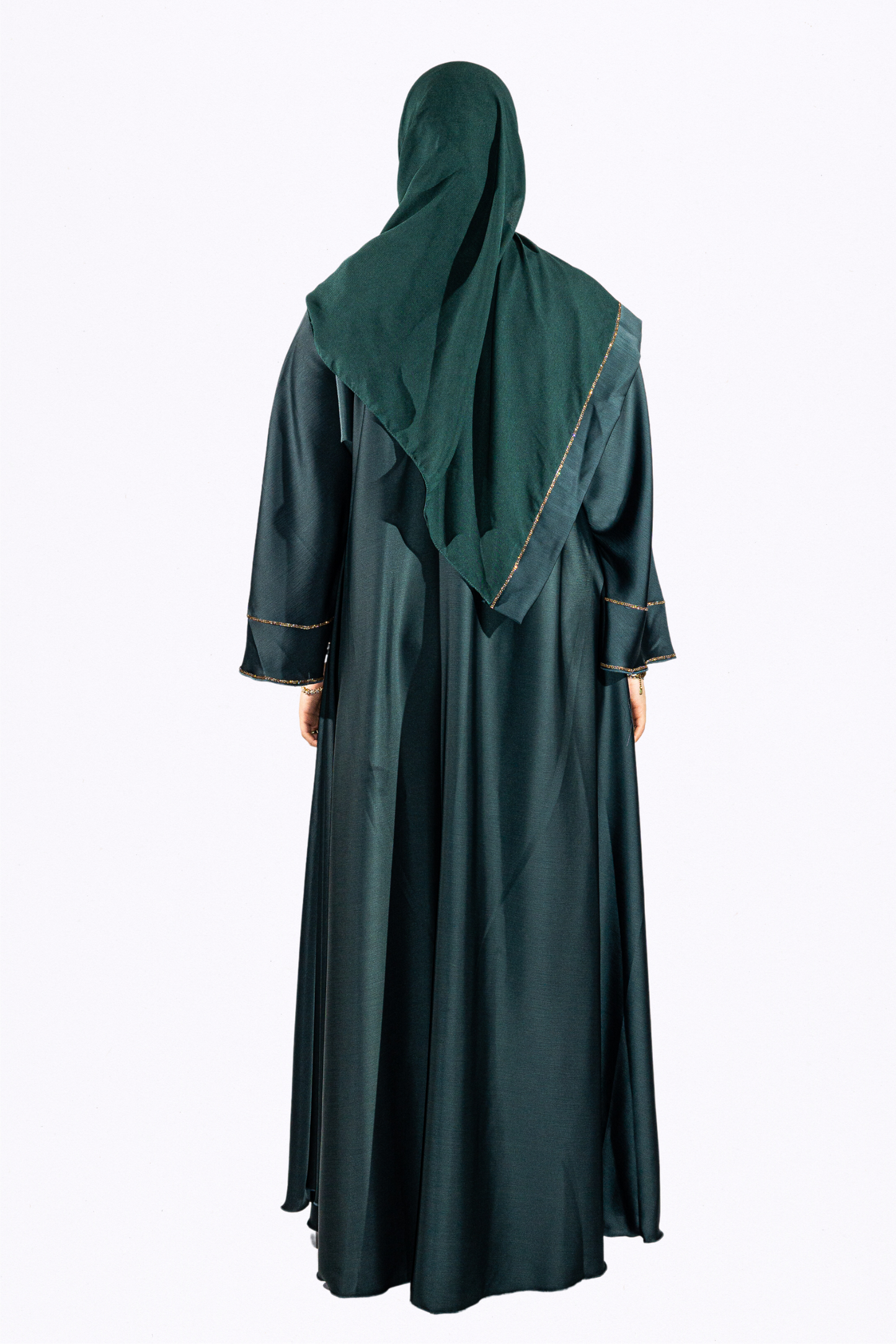 Abaya Hessa vert émeraude