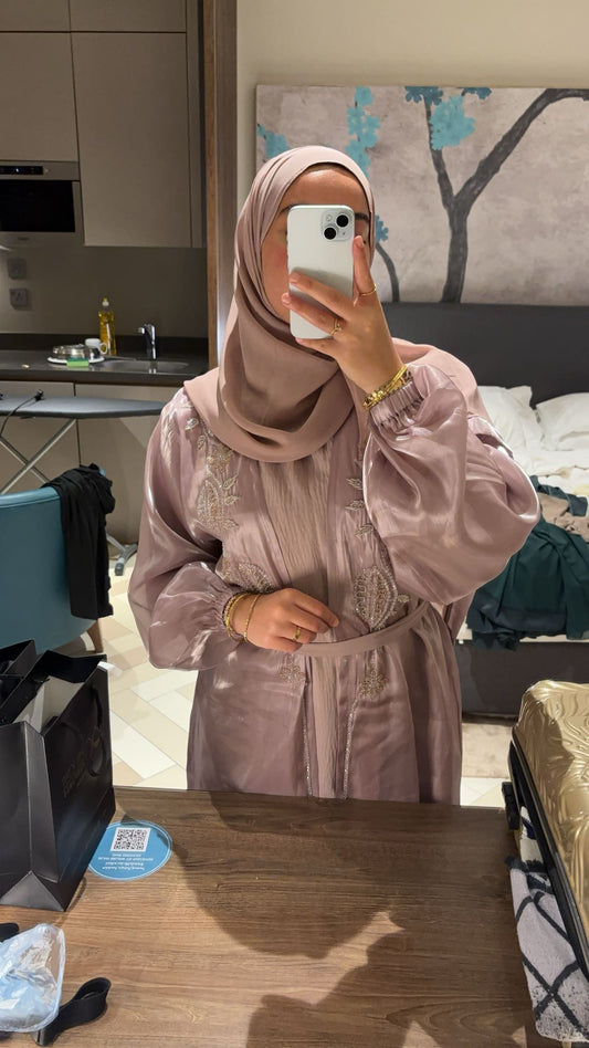 Abaya Ameera Rose poudré